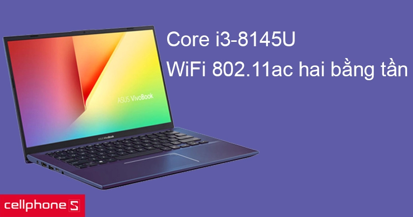 Hiệu năng tuyệt vời với bộ vi xử lý Intel Core i3-8145U