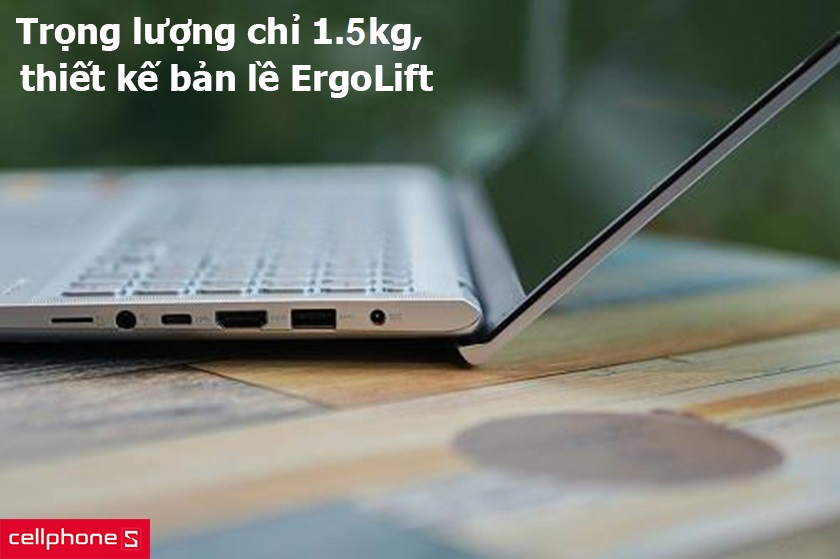 Trọng lượng chỉ 1.5kg, thiết kế bản lề ErgoLift