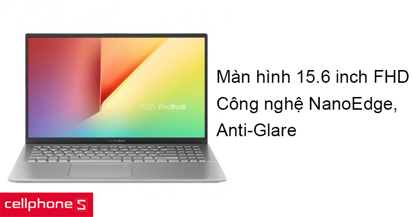 Màn hình tràn viền NanoEdge với viền mỏng chỉ 5.7 mm và màn hình 15.6 inch FHD cùng công nghệ Anti-Glare chống chói