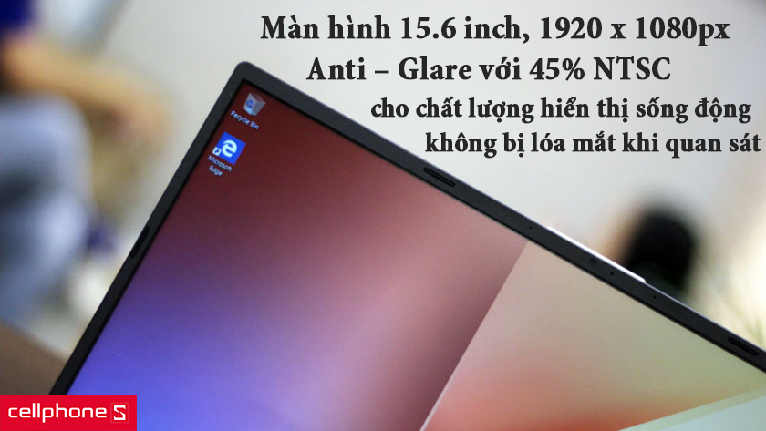 Asus Vivobook 15 được trang bị màn hình có kích thước 15.6 inch