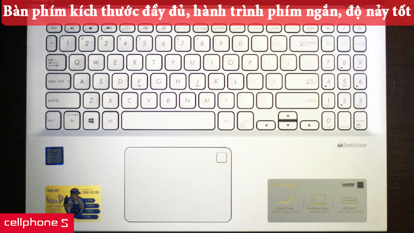 bàn phím kích thước đầy đủ (có thêm bàn phím số bên tay phải)