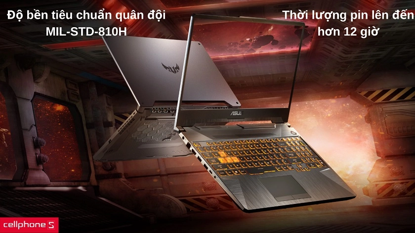 Thời lượng pin lên đến 12 giờ liền, độ bền đạt tiêu chuẩn quân đội