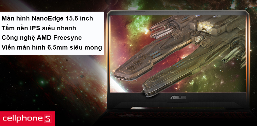 Màn hình NanoEdge 15.6 inch, tấm nền IPS và công nghệ AMD Freesync độc quyền