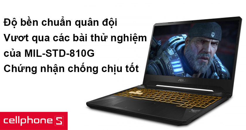 Độ bền chuẩn quân đội đã vượt qua các bài thử nghiệm của MIL-STD-810G