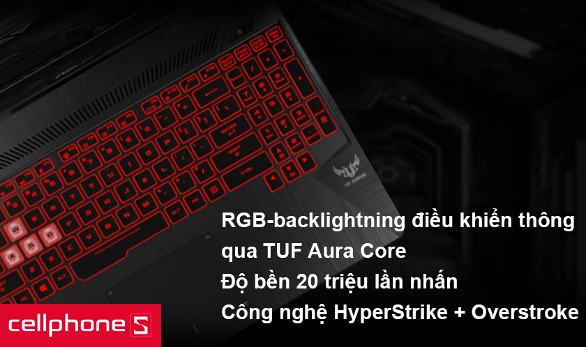 Bàn phím HyperStrike đèn nền RGB