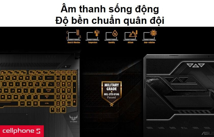 Âm thanh vòm sống động và độ bền đạt chuẩn kiểm nghiệm quân đội