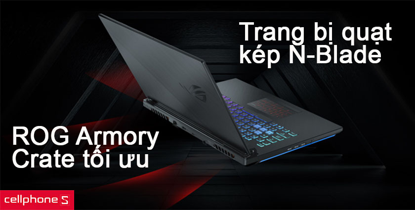 Asus G531GV- AL052T tăng cường hệ thống tản nhiệt