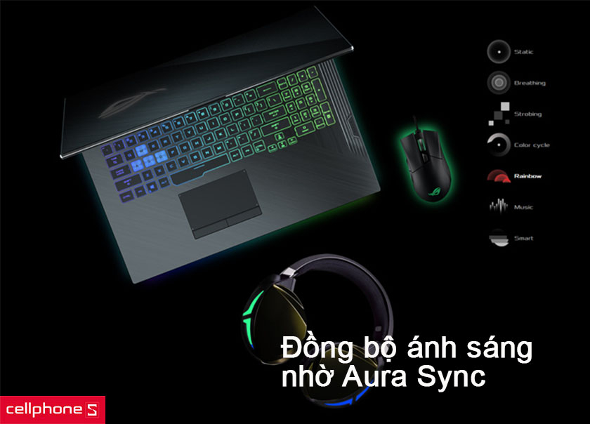 đồng bộ ánh sáng nhờ Aura Sync
