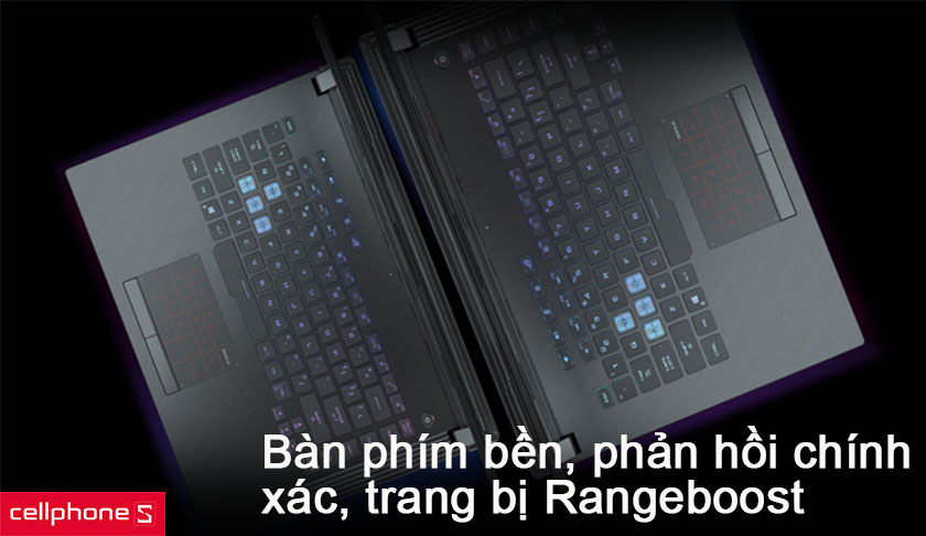 bàn phím phản hồi nhanh, chính xác và bền bỉ 