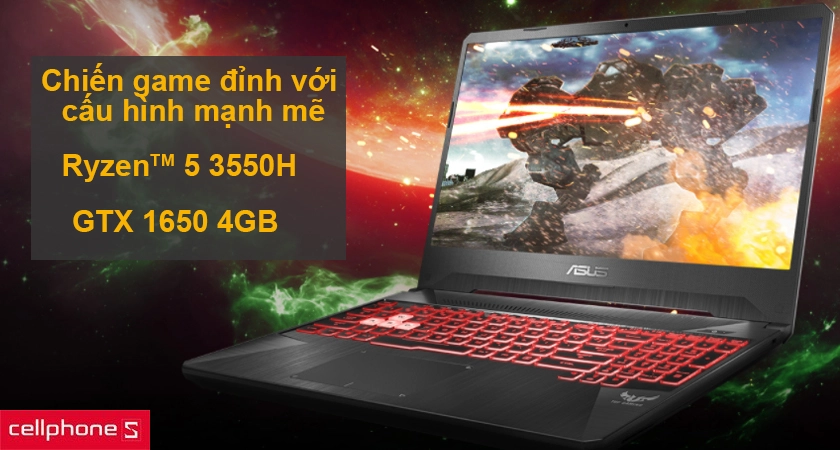 Hiệu năng mạnh mẽ với Ryzen 5 3550H