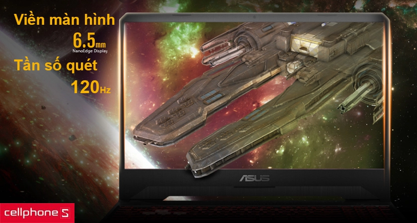 Màn hình tần số quét 120Hz, viền màn hình siêu mỏng 6.5mm