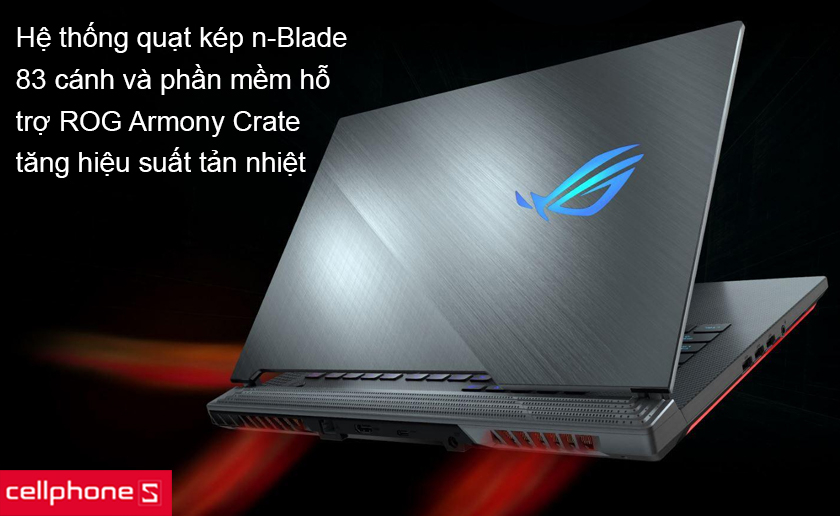 Tản nhiệt thông minh với hệ thống quạt kép và sự hỗ trợ của phần mềm ROG Armony Crate