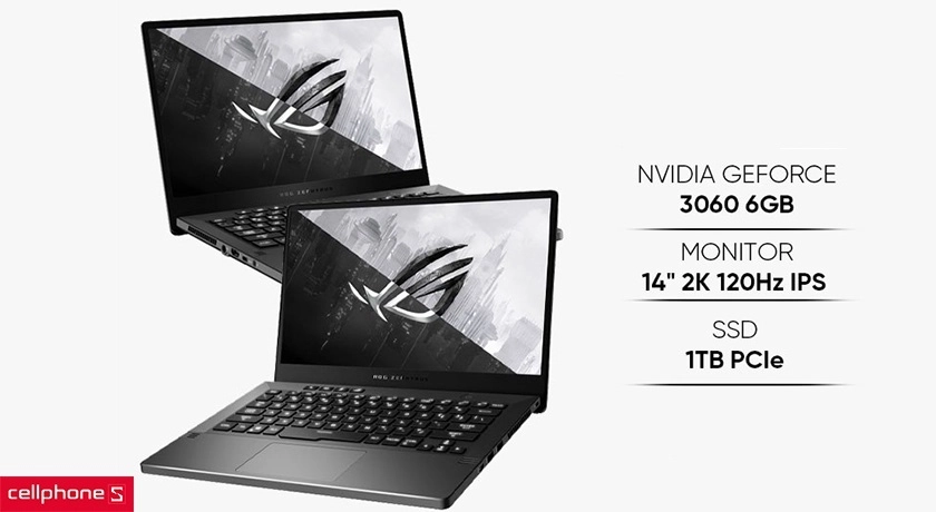 Ổ cứng 1Tb chuẩn M.2 PCIE, card đồ họa VGA 6GB RTX 3060