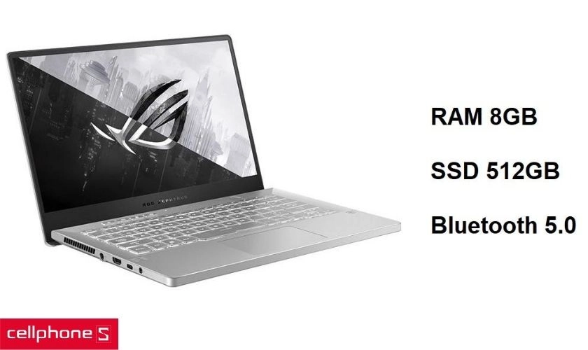 RAM 8GB và SSD 512GB và Bluetooth v5.0