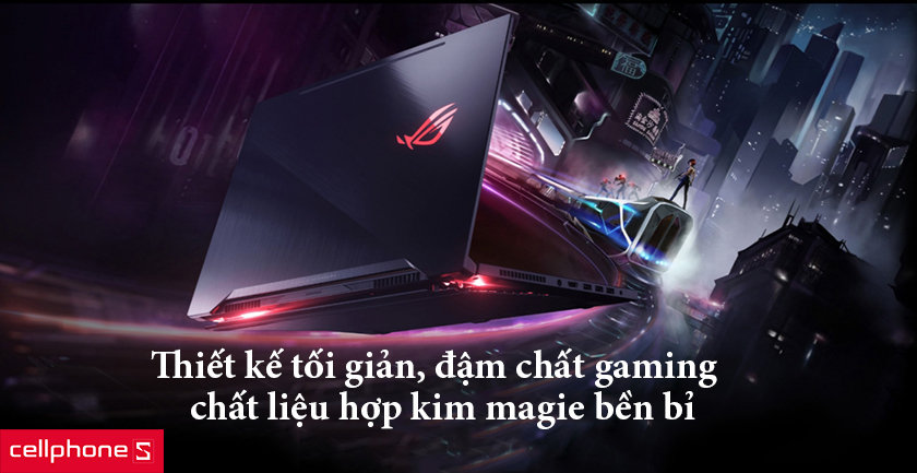 Thiết kế tối giản, đậm chất gaming, chất liệu hợp kim magie bền bỉ