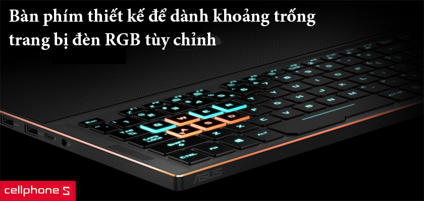 Bàn phím thiết kế để dành khoảng trống