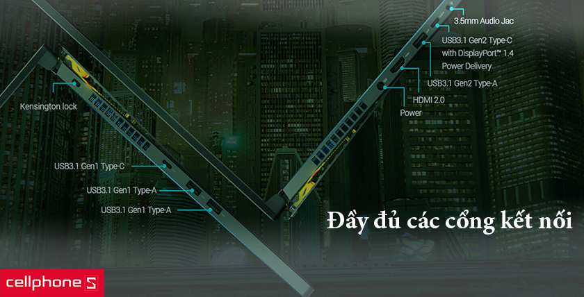 đầy đủ cổng kết nối