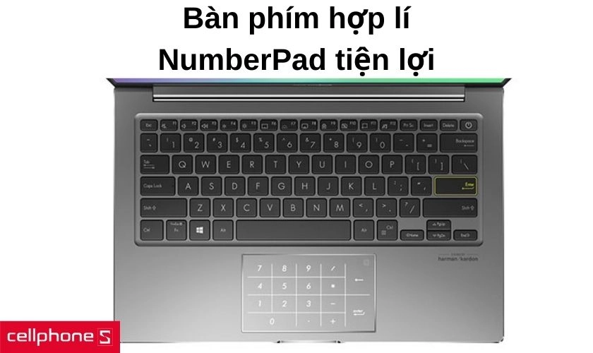 Bàn phím hợp lí và hỗ trợ NumberPad cùng phím Enter khác biệt