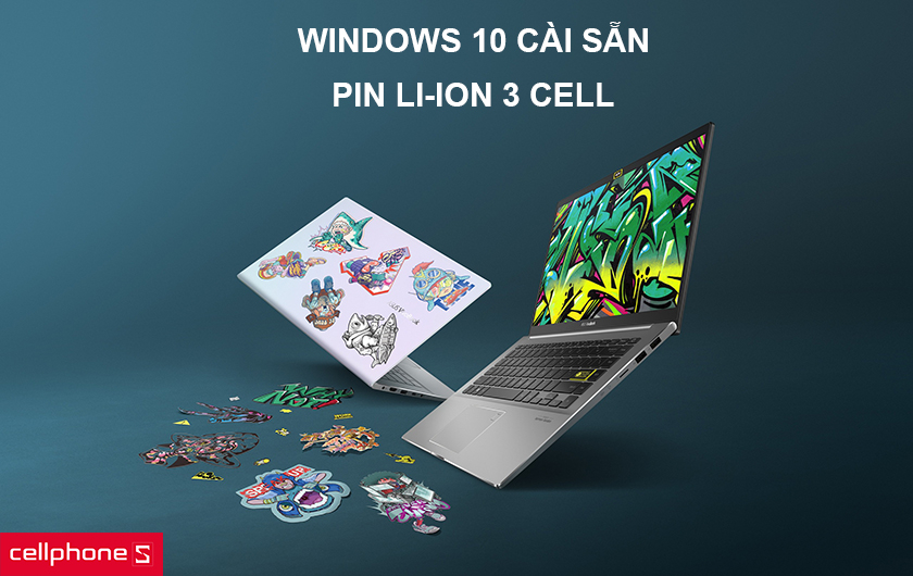 Windows 10 cài sẵn ở máy đi cùng viên pin Li-ion 3 Cell cho thời lượng dùng lâu