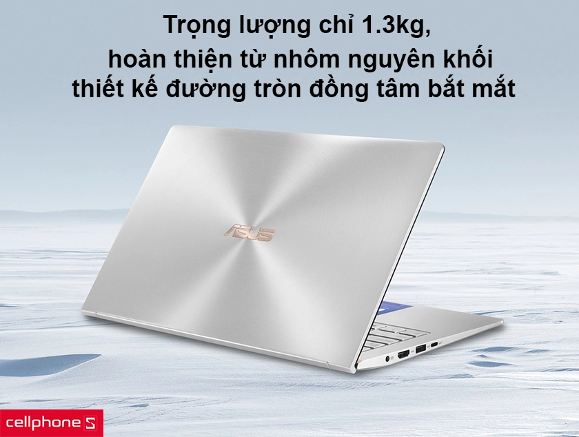 Trọng lượng chỉ 1.3kg, hoàn thiện từ nhôm nguyên khối