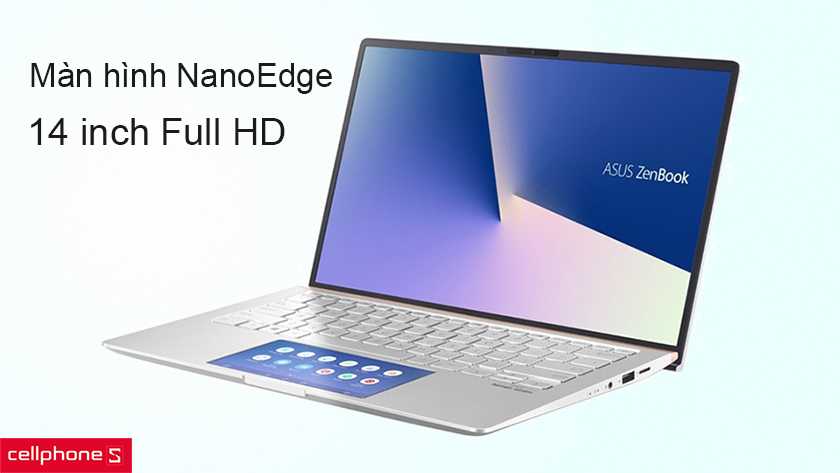 Giải trí với màn hình NanoEdge 14 inch Full HD, IPS sắc nét