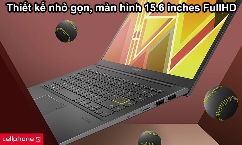 Thiết kế nhỏ gọn, màn hình 15.6 inches FullHD