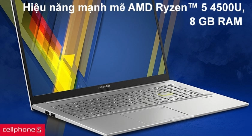 Hiệu năng mạnh mẽ với AMD Ryzen™ 5 4500U, 8 GB RAM