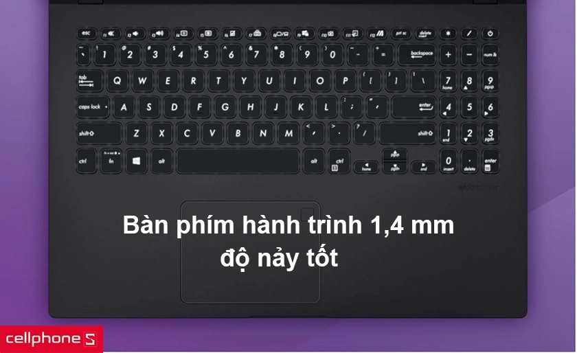 Bàn phím hành trình 1,4 mm, âm thanh Sonic Master cho âm thanh sống động