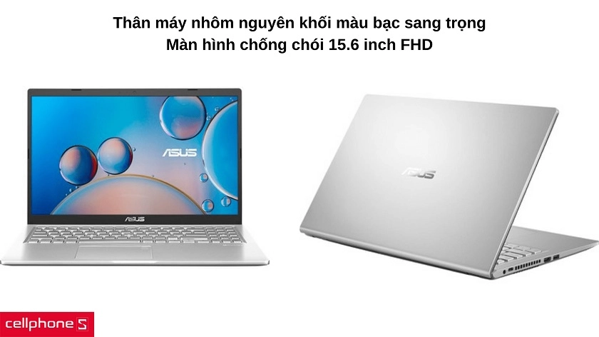 Thiết kế nguyên khối, màn hình 15.6 inch FHD chống chói