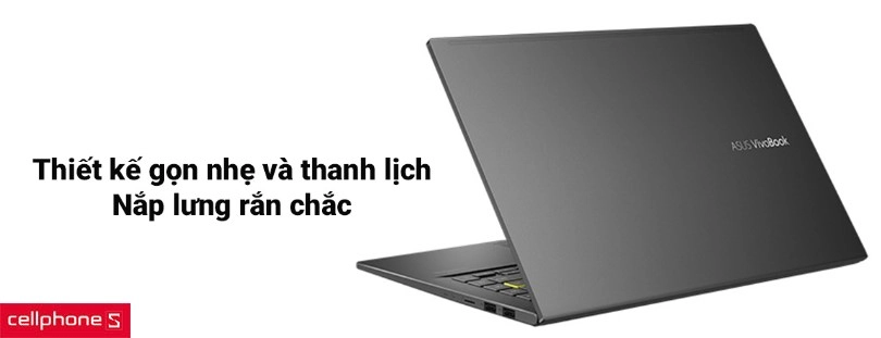 Thiết kế gọn nhẹ và thanh lịch, nắp lưng chắc chắn