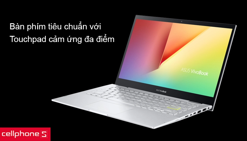 Bàn phím tiêu chuẩn với touchpad cảm ứng, pin 3 cell 42WHrs cho thời lượng kéo dài