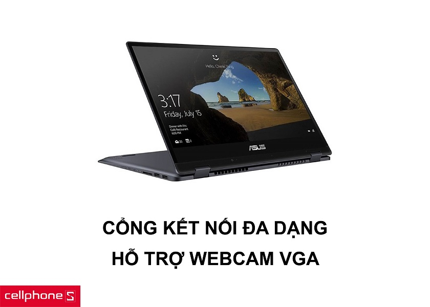 Cổng kết nối đa dạng cùng việc hỗ trợ webcam VGA chất lượng