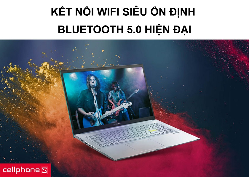Kết nối Wi-fi siêu ổn định, mượt mà cùng với Kết nối Bluetooth v5.0 ổn định
