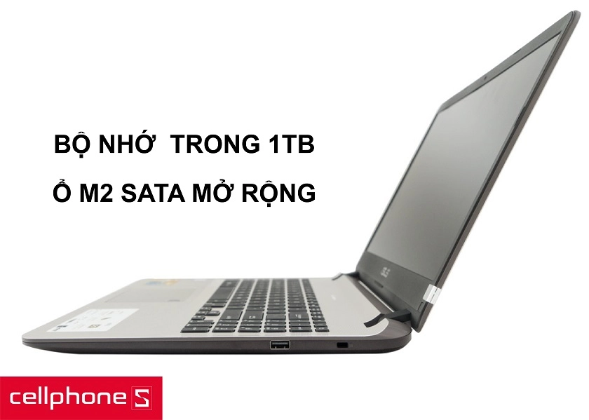 Khả năng lưu trữ cao với 1TB HDD và hỗ trợ thêm ổ nhớ SDD M2 mở rộng
