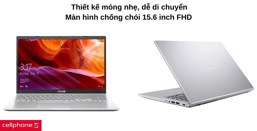 Mỏng, gọn, nhẹ với màn hình 15.6 inch làm việc đa nhiệm thoải mái