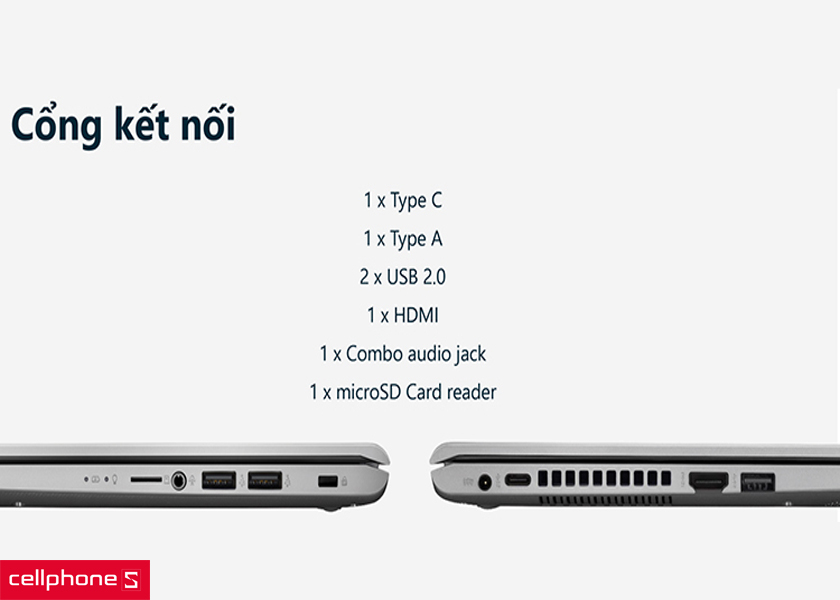 Màn hình 15,6 inch siêu mỏng với đầy đủ cổng kết nối thông dụng