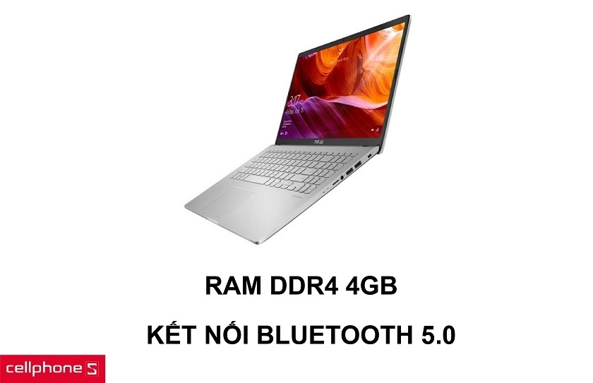 Ram DDR4 4GB cho tốc độ 2666MHz cùng kết nối Bluetooth 5.0 hiện đại