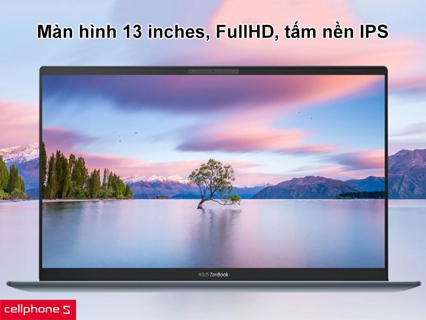 Màn hình 13 inches, độ phân giải FullHD, tấm nền IPS
