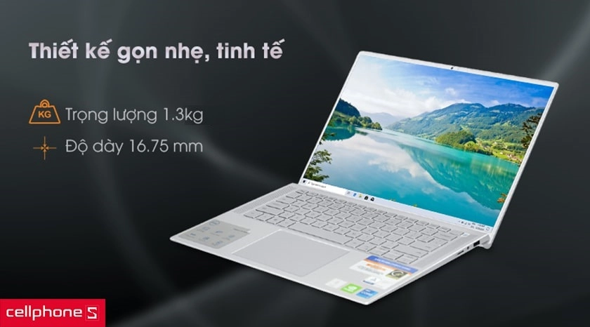 Thiết kế linh hoạt khi di chuyển, màn hình 14.5 inches 