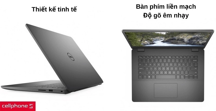 Thiết kế tinh tế & nhẹ nhàng, vỏ nhôm nguyên khối màu đen hầm hố