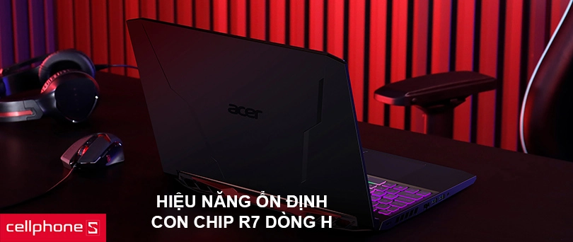 Hiệu năng ổn định với con chip R7 dòng H, ổ cứng SSD dung lượng lớn