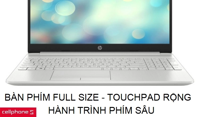 Bàn phím thiết kế chiclet mới cùng touchpad rộng rãi, thao tác gõ phím thoải mái