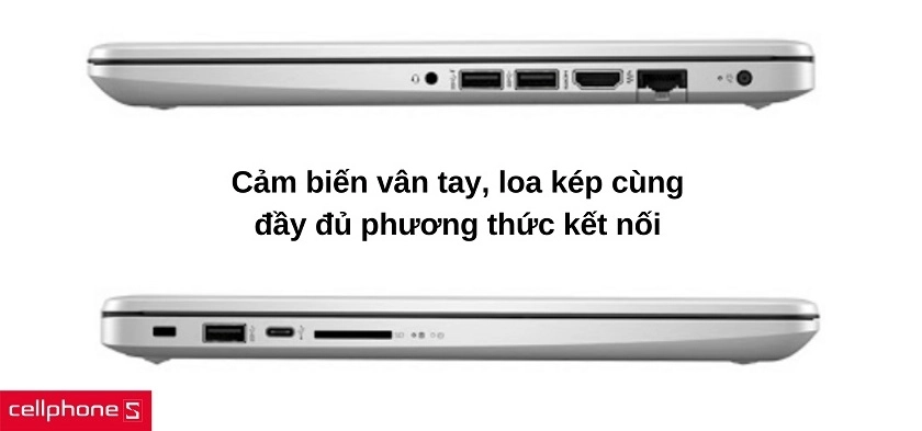 Hệ thống loa kép kèm theo bảo mật vân tay và các phương thức kết nối đa dạng