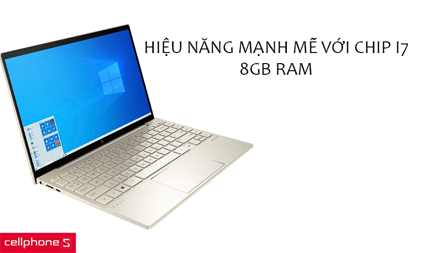 Hiệu năng mạnh mẽ với chip i7, 8GB RAM