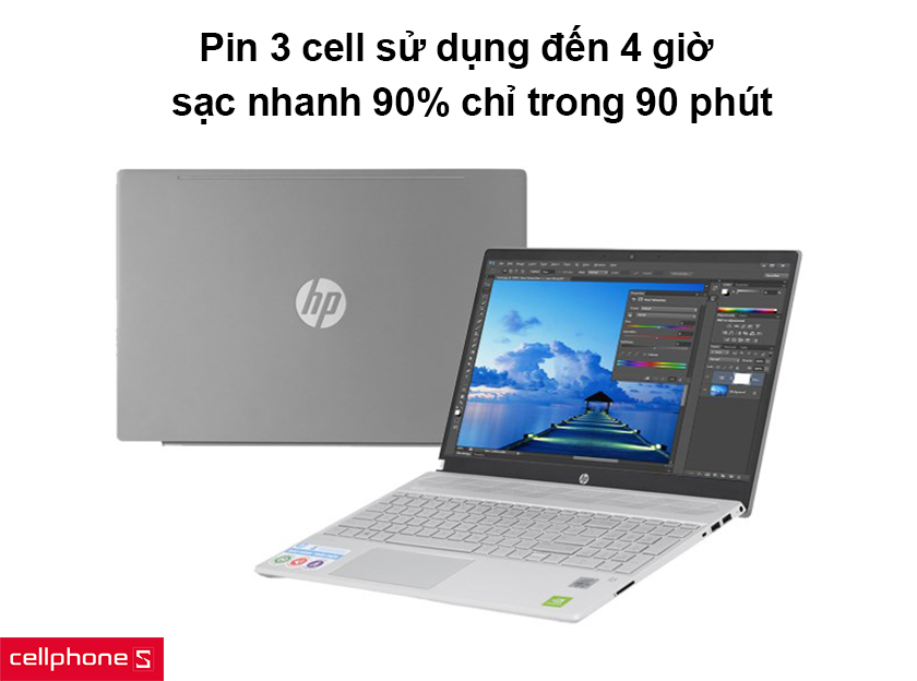 Pin 3 cell sử dụng đến 4 giờ