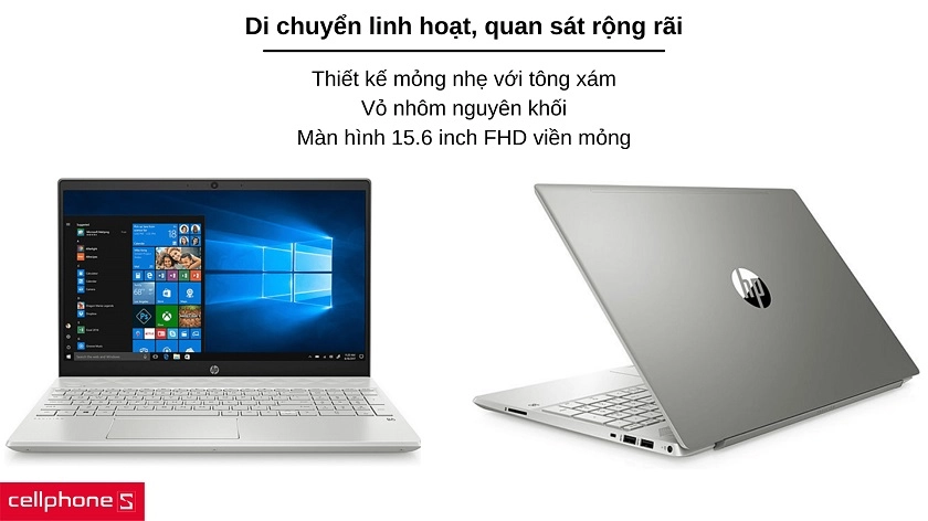 Kiểu dáng thanh lịch, màn hình 15.6 inch quan sát rộng rãi