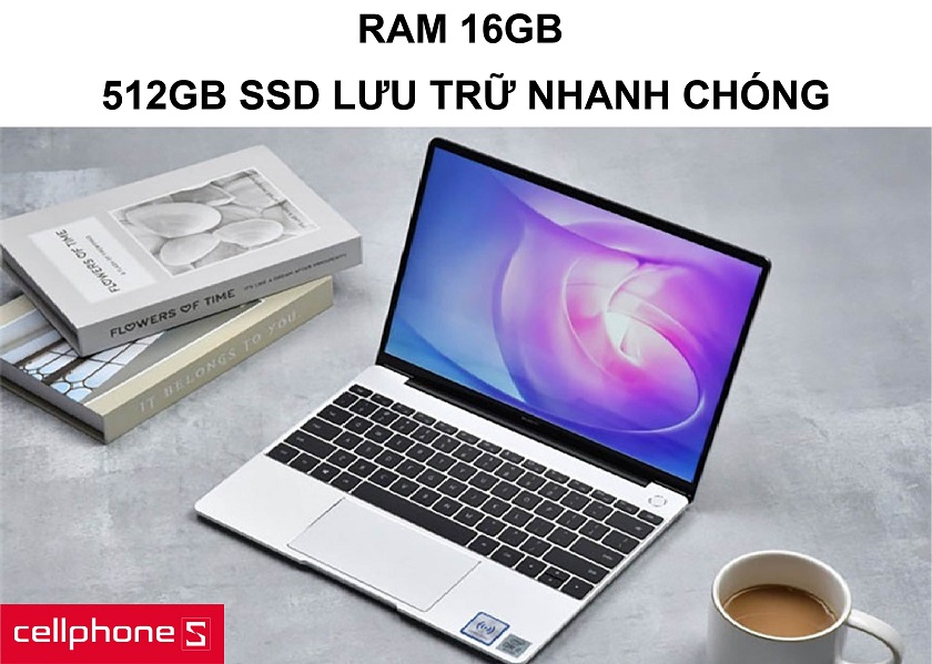 Thanh ram lớn lên đến 16GB đa nhiệm tốt cùng khả năng lưu trữ nhanh chóng với 512GB SSD