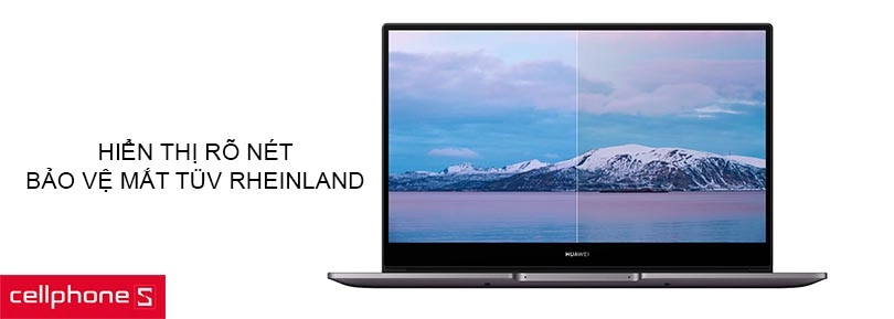 Màn hình tái tạo không gian chân thực, bảo vệ mắt chống chói lóa