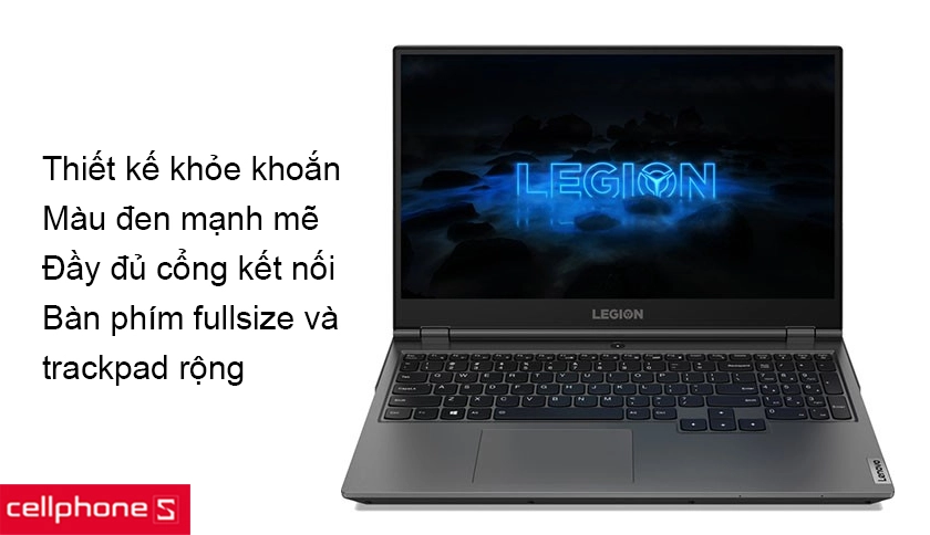 Thiết kế khỏe khoắn, hiện đại với màu đen mạnh mẽ và được trang bị đầy đủ cổng kết nối