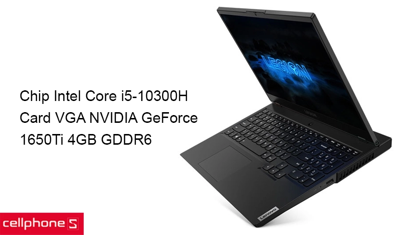 Chip xử lý Intel Core i5-10300H và card VGA NVIDIA GeForce GTX 1650Ti 4GB GDDR6